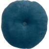 imageCreative CoOp 18 Inches Round Cotton Tufted Scallop Pattern Navy Blue and Pink Pillow std