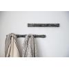 imageCreative CoOp Coastal White Stripe Woven Cotton Double Cloth Stitched Blanket and Frayed Edges Throw Cream ampamp Black