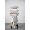 imageCreative CoOp Coastal White Stripe Woven Cotton Double Cloth Stitched Blanket and Frayed Edges Throw Cream ampamp Black