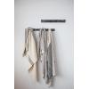 imageCreative CoOp Coastal White Stripe Woven Cotton Double Cloth Stitched Blanket and Frayed Edges Throw Cream ampamp Black