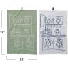 imageCreative CoOp Cottage Kitchen Cotton Slub Kitchen and Tea Towels Cream and Sage Set of 2