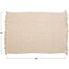 imageCreative CoOp Cotton Blend Boucl Fringe Cream Color Throw