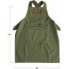 imageCreative CoOp Cotton Canvas Cross Back Pockets ampamp Rivets Green Apron Medium