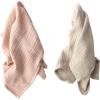 imageCreative CoOp Cotton Double Cloth Tea Towels Set of 2 in Bag Natural and CharcoalRose  Cement
