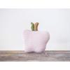 imageCreative CoOp Cotton Knit Apple Shaped Pillow with Pink Stripes