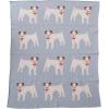 imageCreative CoOp Cotton Knit Baby Blanket with Dog Prints Multicolor