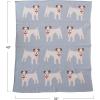 imageCreative CoOp Cotton Knit Baby Blanket with Dog Prints Multicolor