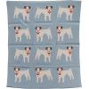imageCreative CoOp Cotton Knit Baby Blanket with Dog Prints Multicolor