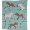 imageCreative CoOp Cotton Knit Baby Blanket with Donkey Prints Multicolor