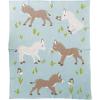 imageCreative CoOp Cotton Knit Baby Blanket with Donkey Prints Multicolor