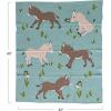 imageCreative CoOp Cotton Knit Baby Blanket with Donkey Prints Multicolor