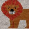 imageCreative CoOp Cotton Knit Baby Blanket with Lion Prints Multicolor