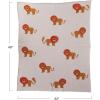 imageCreative CoOp Cotton Knit Baby Blanket with Lion Prints Multicolor
