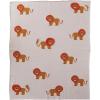 imageCreative CoOp Cotton Knit Baby Blanket with Lion Prints Multicolor
