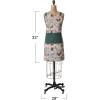 imageCreative CoOp Cotton Printed Apron with Woodland Flora and Fauna Pattern and Pockets Multicolor