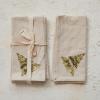 imageCreative CoOp Cotton Printed Napkins with Christmas Tree Natural Green and Red Set of 4