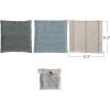 imageCreative CoOp Cotton Waffle Weave Dish Cloths with Loop Blue Olive and Cream Set of 3 in Bag Misc Textiles 11quot L x 11quot W x 0quot H Multicolor