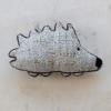 imageCreative CoOp Embroidered Hedgehog Shaped Acrylic Boucle Pillow Grey