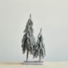 imageCreative CoOp Faux Evergreen Trees with Wood Base and Snow Finish Green