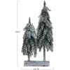 imageCreative CoOp Faux Evergreen Trees with Wood Base and Snow Finish Green