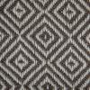 imageCreative CoOp HandWoven Reclaimed Fabric Throw with Pattern and Fringe Charcoal and Cream