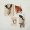 imageCreative CoOp Handmade Wool Felt Dala Horse Ornament with Embroidery Rust Color