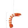 imageCreative CoOp Handmade Wool Felt Shrimp Ornament Orange Color and White