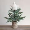 imageCreative CoOp Handmade Wool Felt Star Tree Topper with Sequins Beige