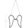 imageCreative CoOp Metal Wire and Glass Beaded Angel Wings Ornament Silver Finish