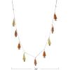 imageCreative CoOp Sisal Bottle Brush Tree Garland with Gold Balls and Jute Cord Pink Chartreuse and Orange Color