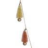 imageCreative CoOp Sisal Bottle Brush Tree Garland with Gold Balls and Jute Cord Pink Chartreuse and Orange Color