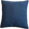 imageCreative CoOp Square Cotton Velvet Printed Foil Pillow with Winter Scene and Piping Color Navy Blue White