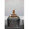 imageCreative CoOp Stonewashed Cotton Canvas Dot Pattern and Frayed Edges Table Runner 72quot L x 14quot W x 0quot H BlackBlack