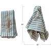 imageCreative CoOp Striped Cotton Napkins with Ruffle Blue and Natural Set of 4