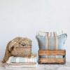 imageCreative CoOp Striped Linen and Cotton Table Runner with Fringe Multicolor