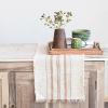 imageCreative CoOp Striped Linen and Cotton Table Runner with Fringe Multicolor