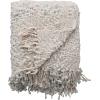 imageCreative CoOp Woven Cotton Blend Cable Knit Fringe Natural Throw Blanket