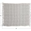 imageCreative CoOp Woven Cotton Blend Cable Knit Fringe Natural Throw Blanket