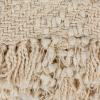 imageCreative CoOp Woven Cotton Blend Cable Knit Fringe Natural Throw Blanket