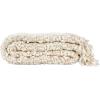 imageCreative CoOp Woven Cotton Blend Cable Knit Fringe Natural Throw Blanket