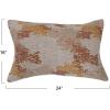 imageCreative CoOp Woven Cotton Blend Jacquard Lumbar Pillow 24quot L x 16quot W x 2quot H Multicolor