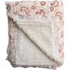 imageCreative CoOp Woven Cotton and Sherpa Throw Blanket Natural Tan and Rose
