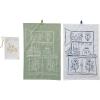 imageCreative CoOp Cottage Kitchen Cotton Slub Kitchen and Tea Towels Cream and Sage Set of 2