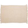 imageCreative CoOp Cotton Blend Boucl Fringe Cream Color Throw