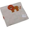 imageCreative CoOp Cotton Knit Baby Blanket with Lion Prints Multicolor
