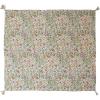 imageCreative CoOp Quilted Cotton Floral Pattern Kantha Stitch and Tassels Blanket Throw Single Multicolor