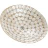 imageCreative CoOp Round Decorative Resin and Capiz Bowl White and Natural