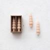 imageCreative CoOp Unscented Tree Shaped Taper Candles in Box Blush Color Set of 2