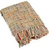imageCreative CoOp Woven Acrylic Boucl Throw Blanket with Fringe Multicolor