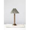 imageCreative CoOp 135 in Round Metal Table Lamp with Cotton Shade 40 Watts Maximum Antique Brass Finish and Multicolor